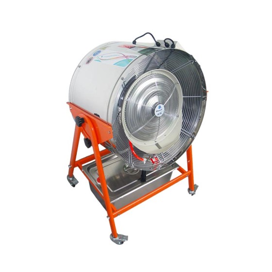 Chinese manufacturer direct sales summer high-efficiency large-area cooling, humidifying, and dust-removing stainless steel misting fan